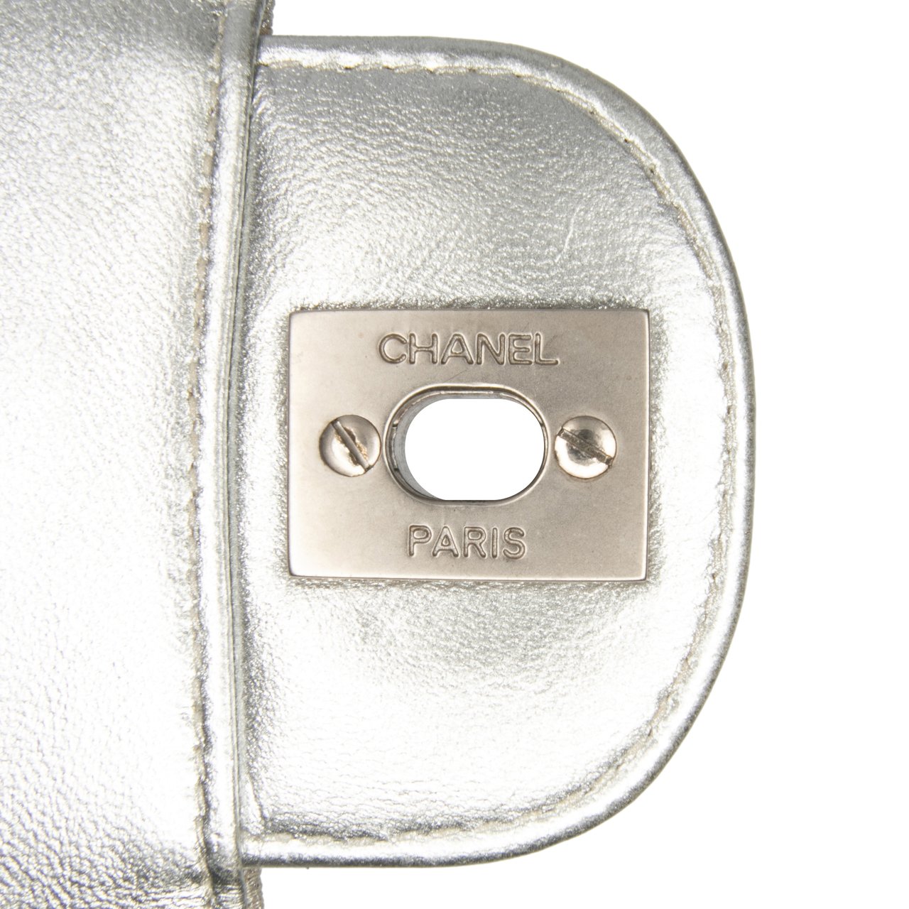 Chanel New Travel Line Medium Metallic Nylon Single Flap Zilver