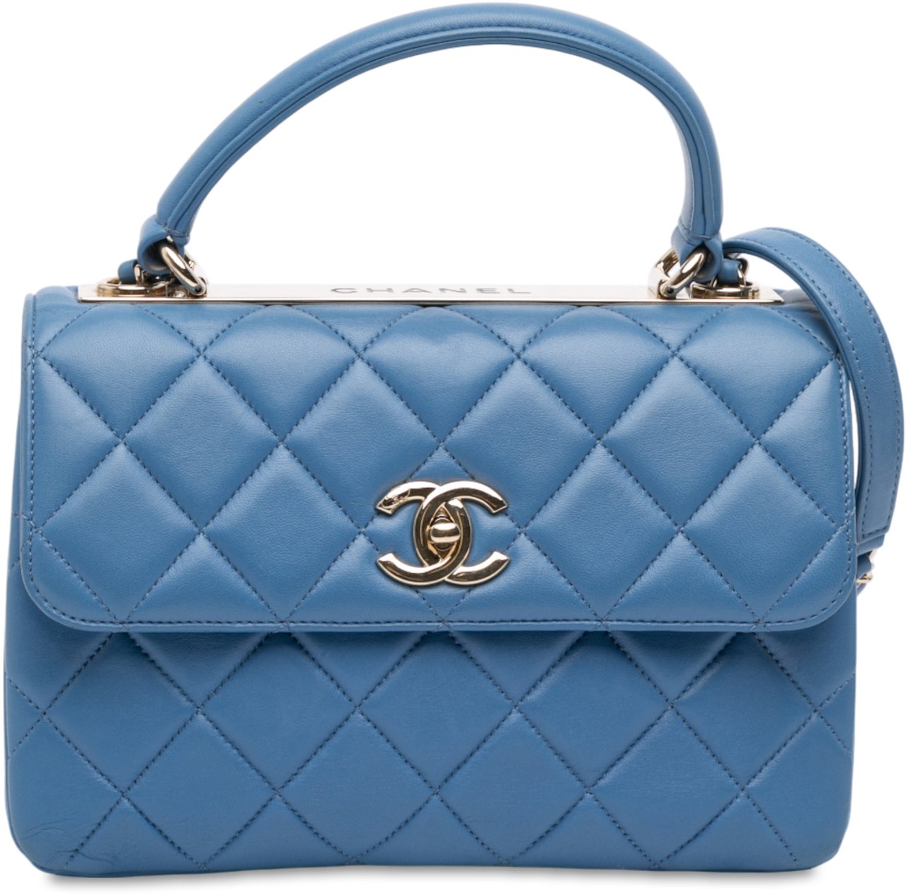 Chanel Small Quilted Lambskin Trendy CC Flap Blauw