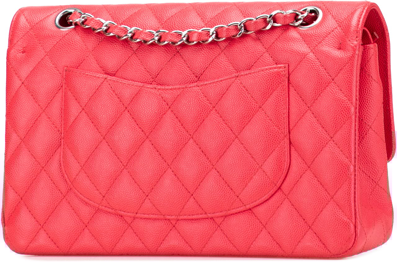 Chanel Medium Classic Caviar Double Flap Rood