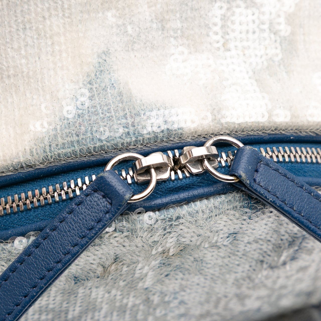 Chanel Sequin Waterfall Backpack Blauw