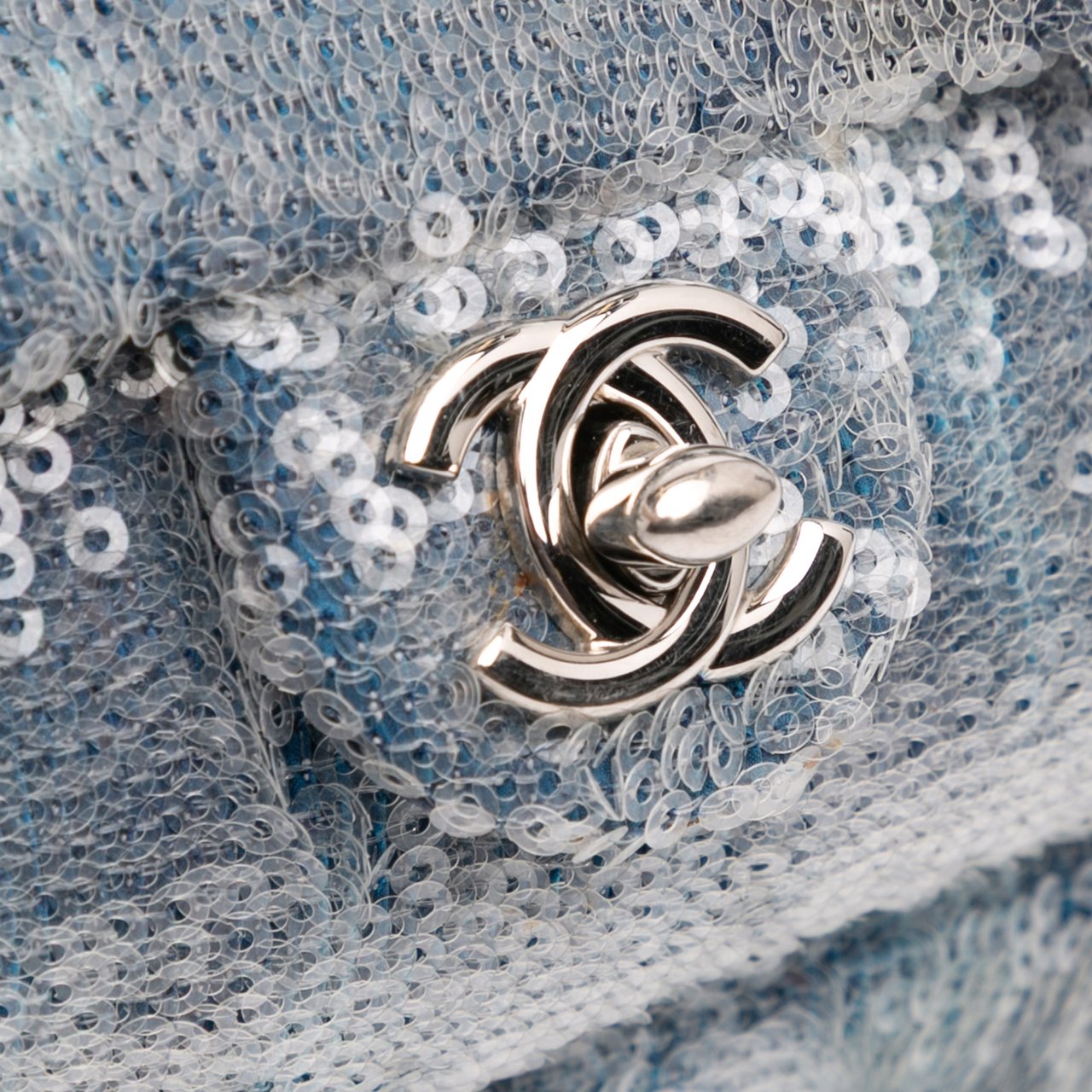 Chanel Sequin Waterfall Backpack Blauw