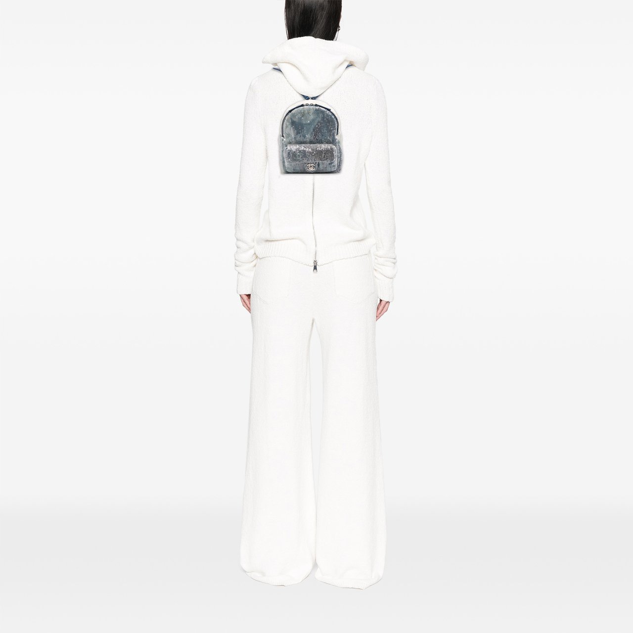 Chanel Sequin Waterfall Backpack Blauw