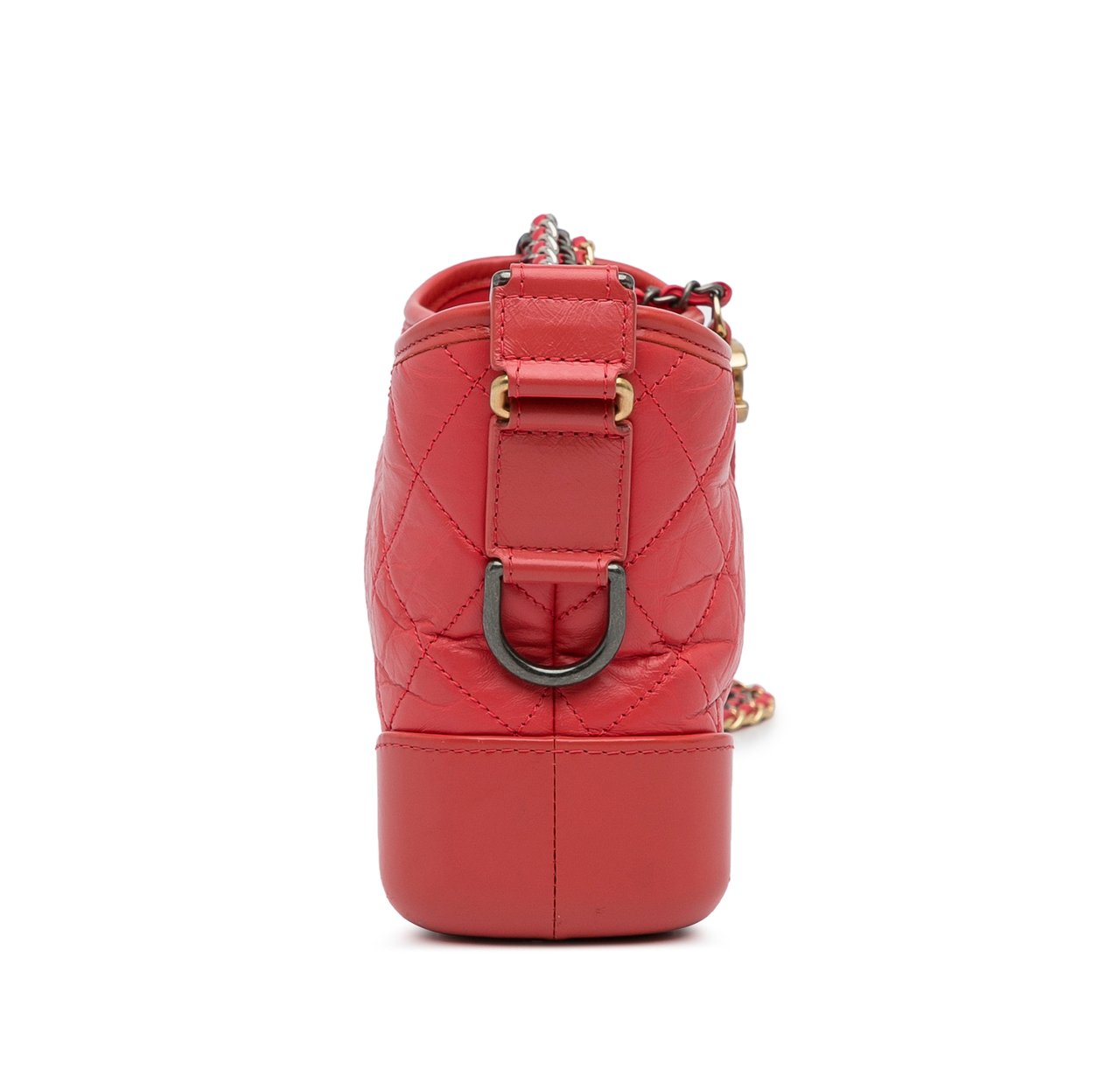 Chanel Small Chevron Lambskin Gabrielle Crossbody Rood