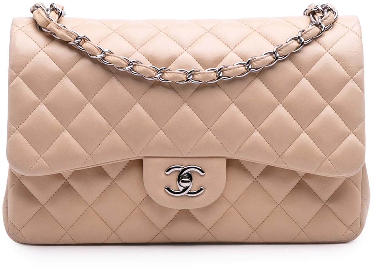 Chanel Jumbo Classic Lambskin Double Flap Bruin