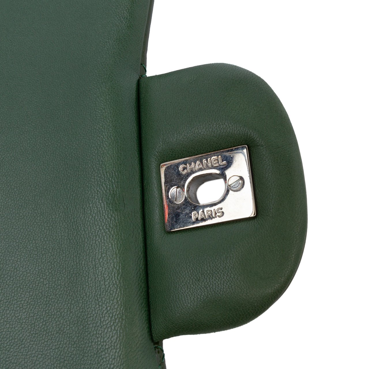 Chanel Jumbo Classic Patent Double Flap Groen