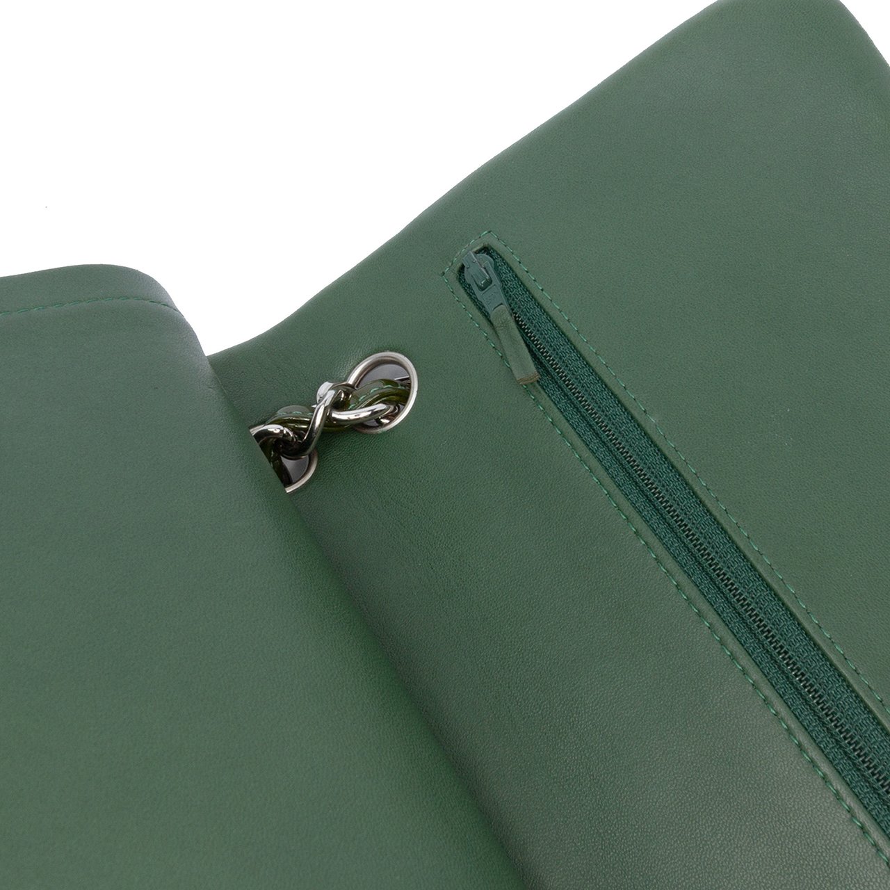 Chanel Jumbo Classic Patent Double Flap Groen