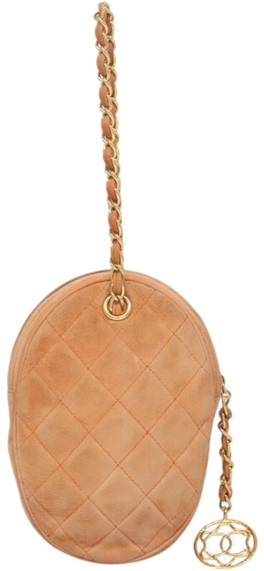 Chanel Chanel Vintage Clutch Suede Oranje