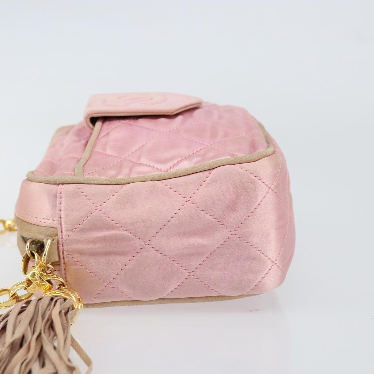 Chanel Chanel Vintage Camera Tassel Bag Satin Roze