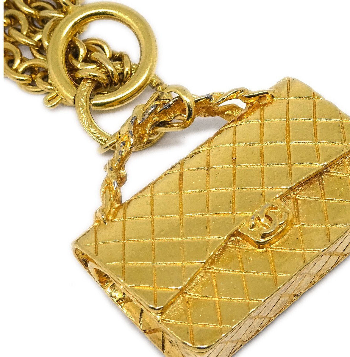 Chanel Chanel Timeless Pendant Necklace Metal Goud