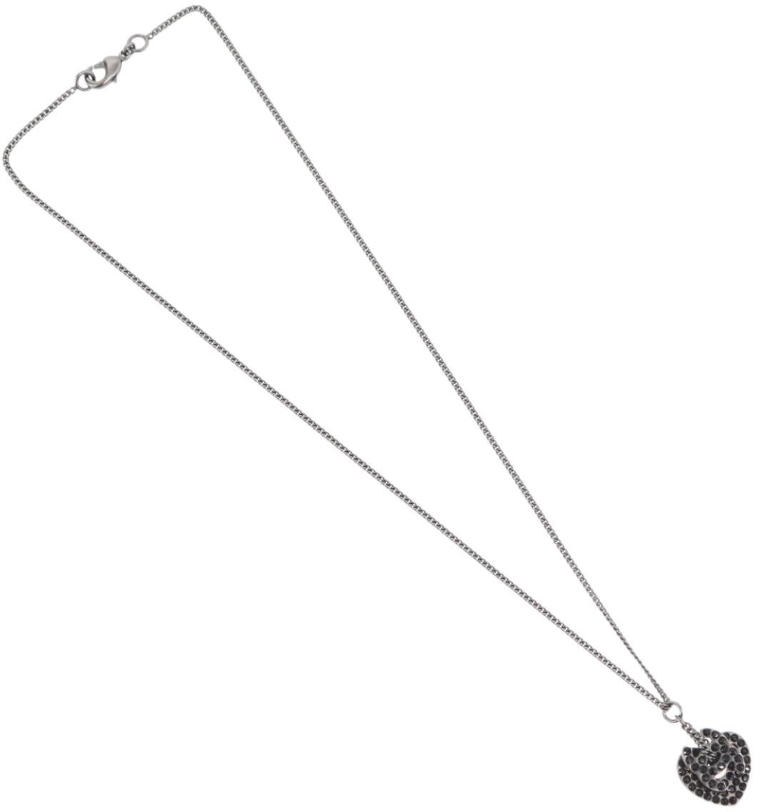 Chanel Coco Long Metal with Faux Pearls and Crystals Zwart