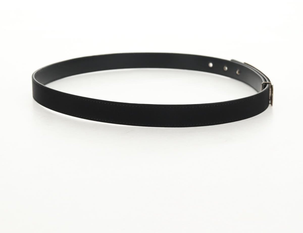 Chanel Chanel Logo Belt Leather Thin Zwart