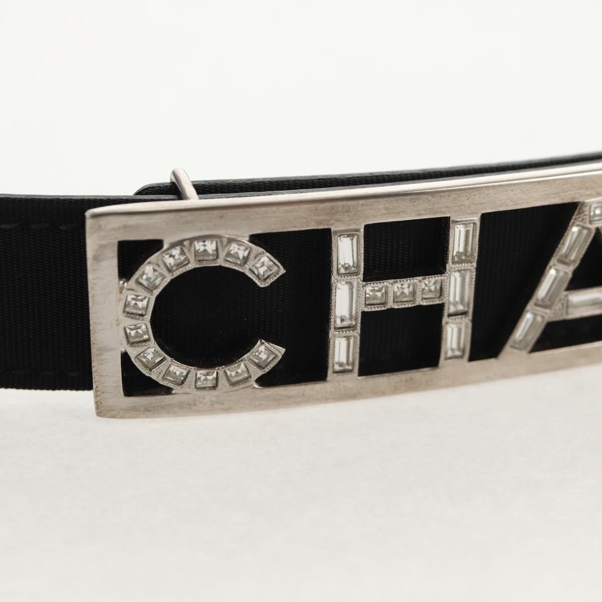 Chanel Chanel Logo Belt Leather Thin Zwart