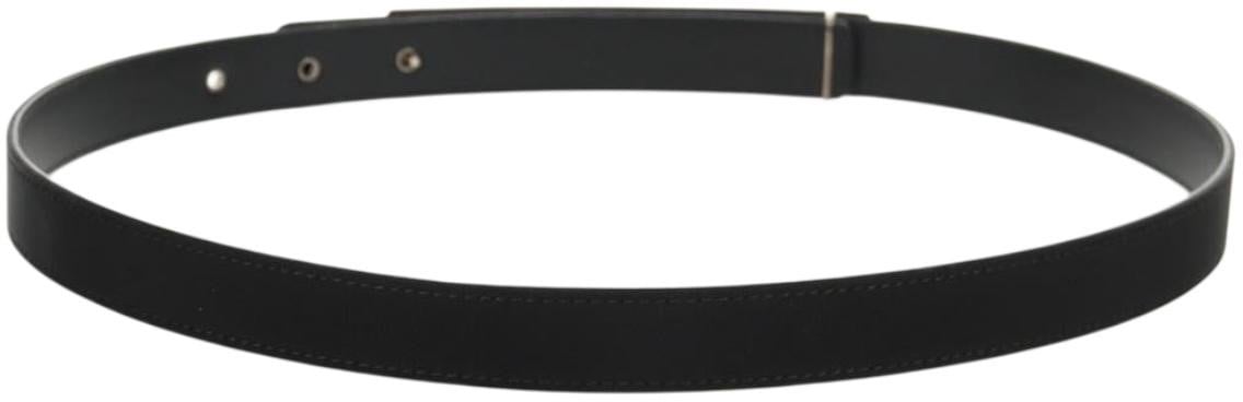 Chanel Chanel Logo Belt Leather Thin Zwart