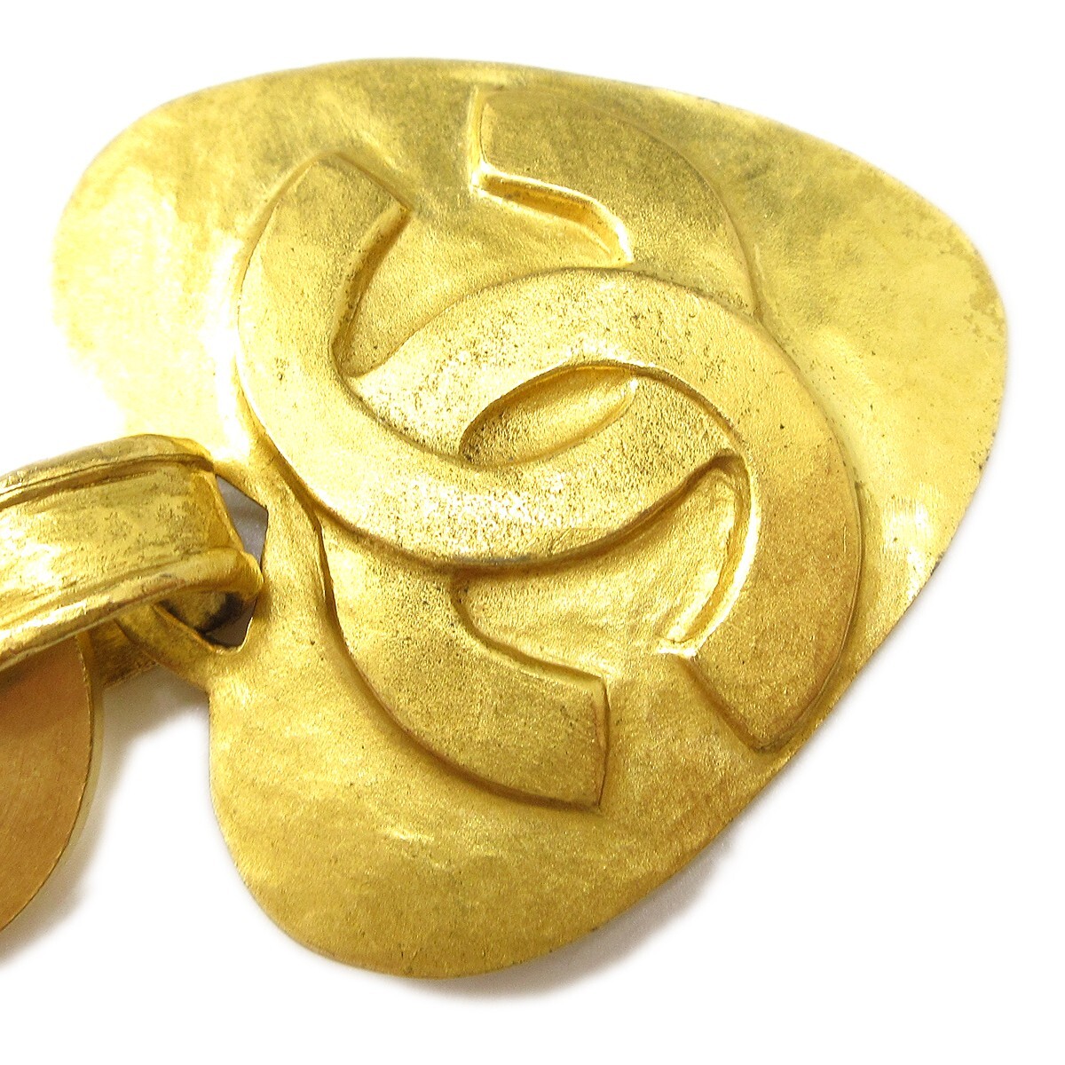 Chanel Chanel Vintage Heart Chain Belt Metal Goud