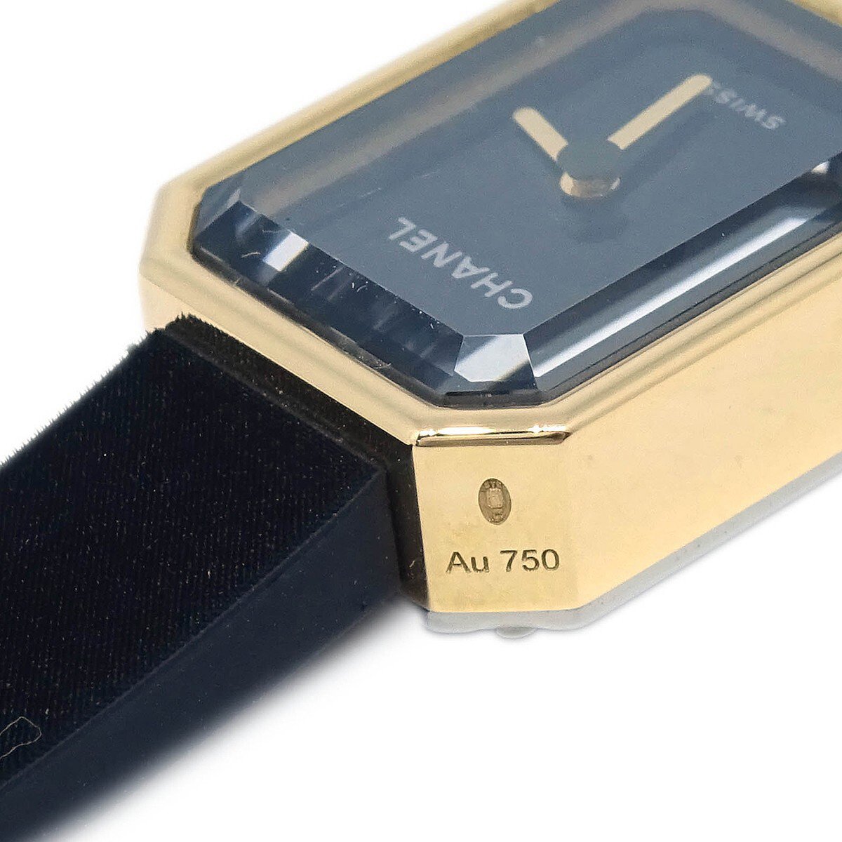 Chanel Chanel Premiere Velours Mini Quartz Watch Titanium with Yellow Gold and Velvet Rubber with Diamond Dial 15 Divers