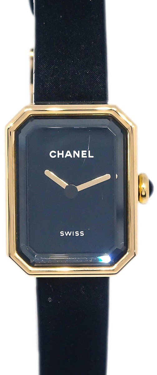 Chanel Chanel Premiere Velours Mini Quartz Watch Titanium with Yellow Gold and Velvet Rubber with Diamond Dial 15 Divers