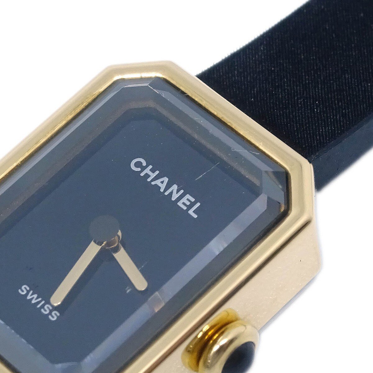 Chanel Chanel Premiere Velours Mini Quartz Watch Titanium with Yellow Gold and Velvet Rubber with Diamond Dial 15 Divers