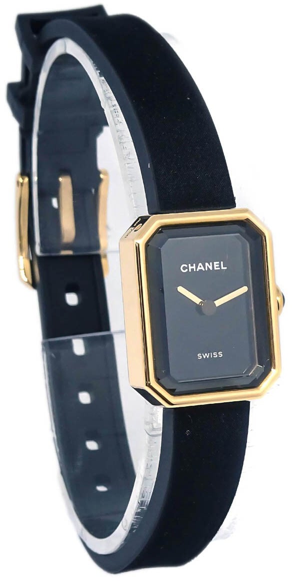 Chanel Chanel Premiere Velours Mini Quartz Watch Titanium with Yellow Gold and Velvet Rubber with Diamond Dial 15 Divers