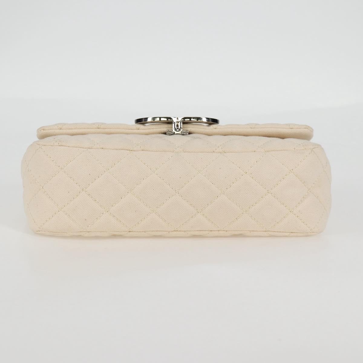 Chanel Chanel Cruise Flap Bag Quilted Canvas Medium Wit