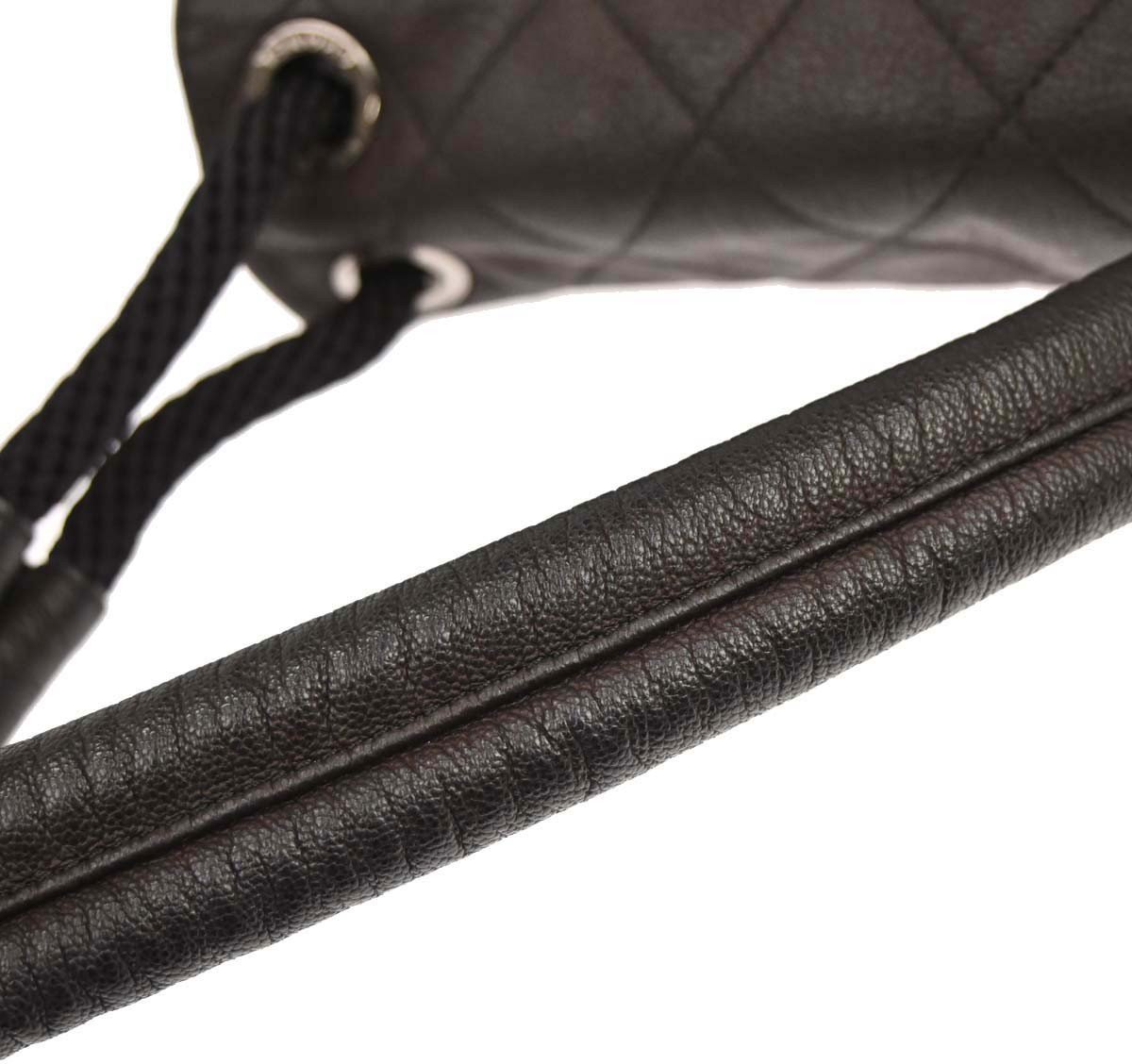 Chanel Coco Casual Flap Quilted Caviar Medium Bruin