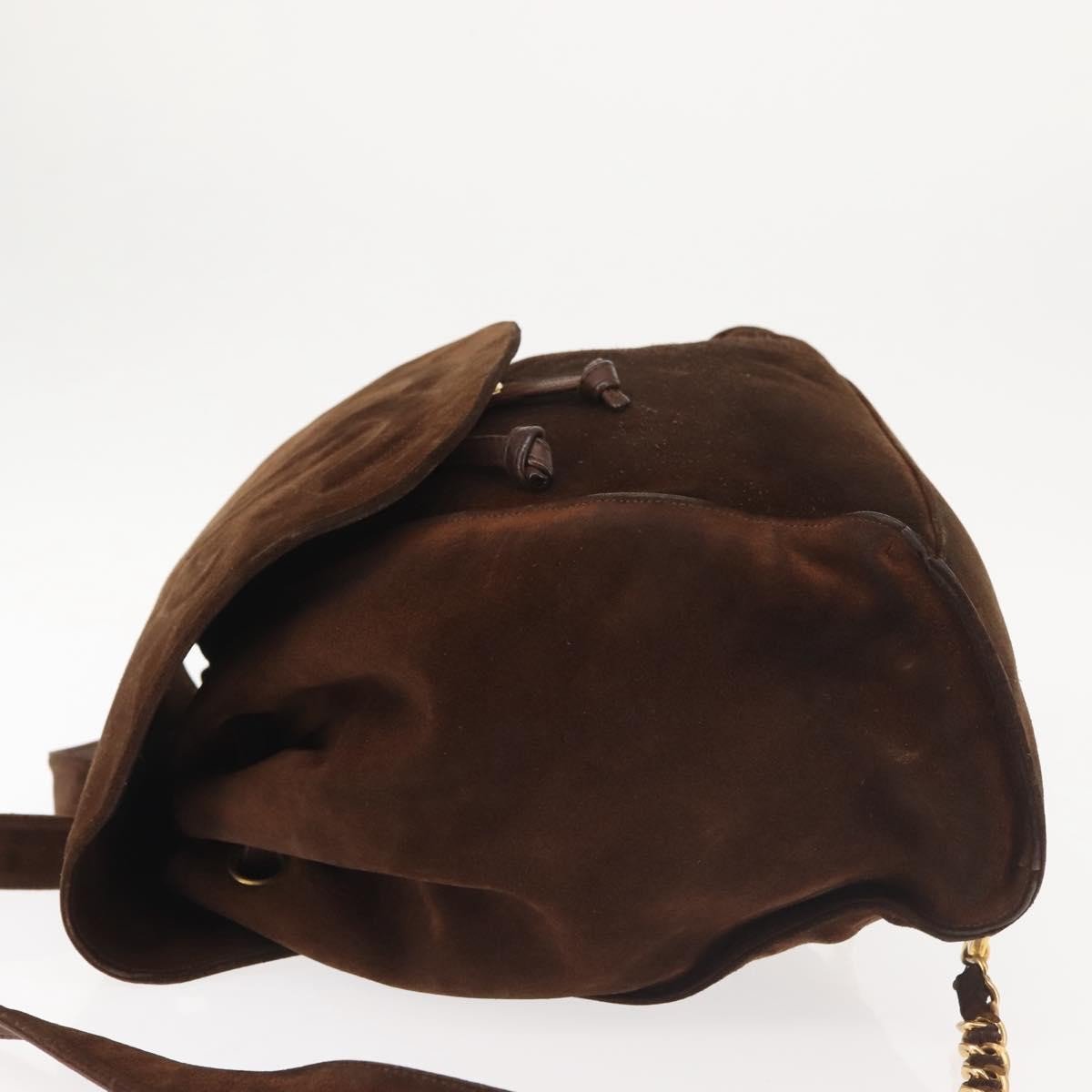 Chanel Chanel Vintage CC Flap Backpack Suede Medium Bruin
