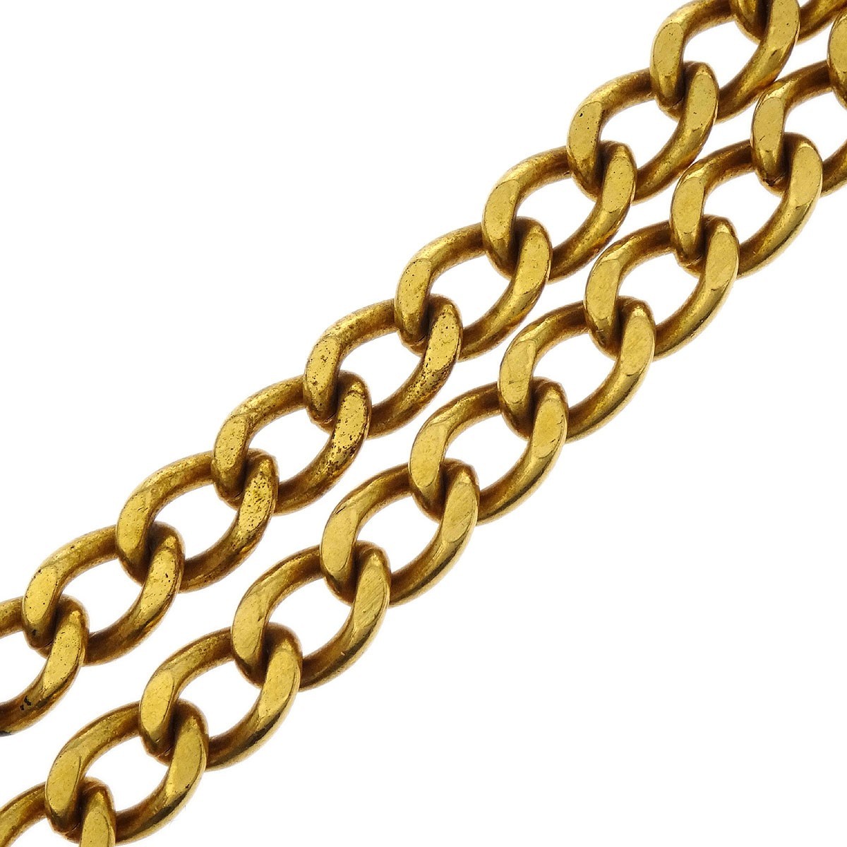 Chanel Chanel Vintage Turnlock Reissue Chain Necklace Metal Goud