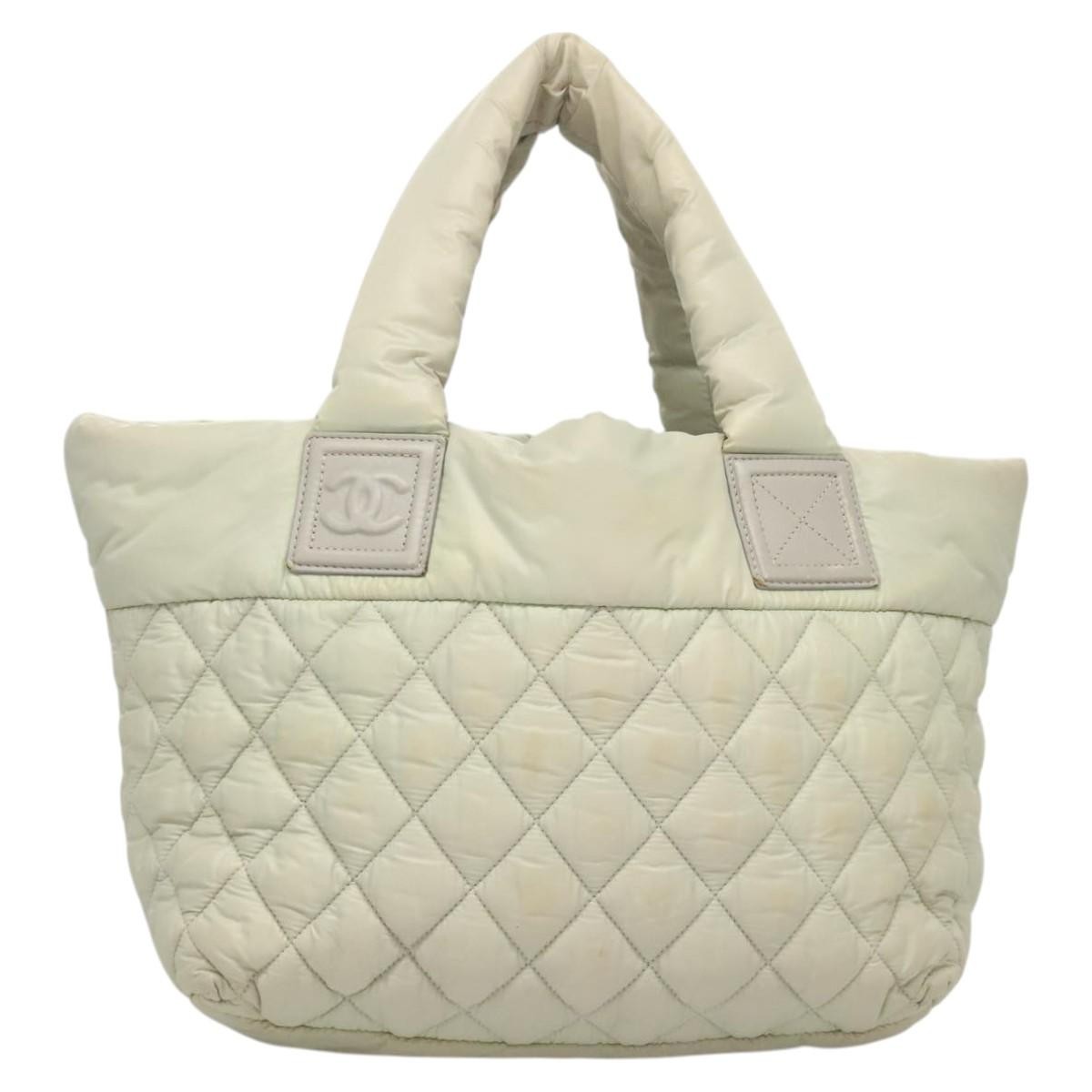 Chanel Chanel Coco Cocoon Reversible Tote Quilted Nylon Small Grijs