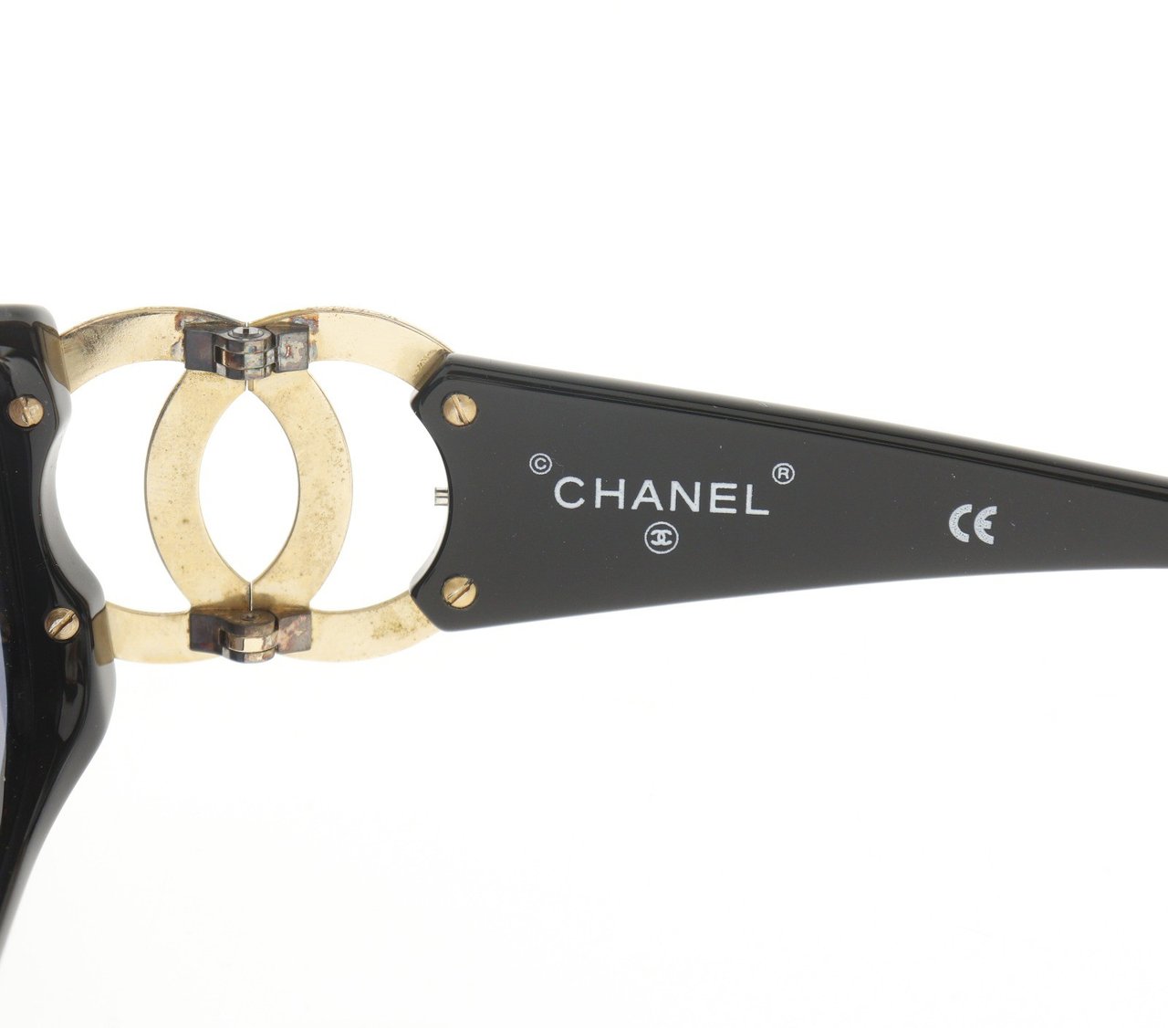 Chanel Logo CC Plastic Zwart
