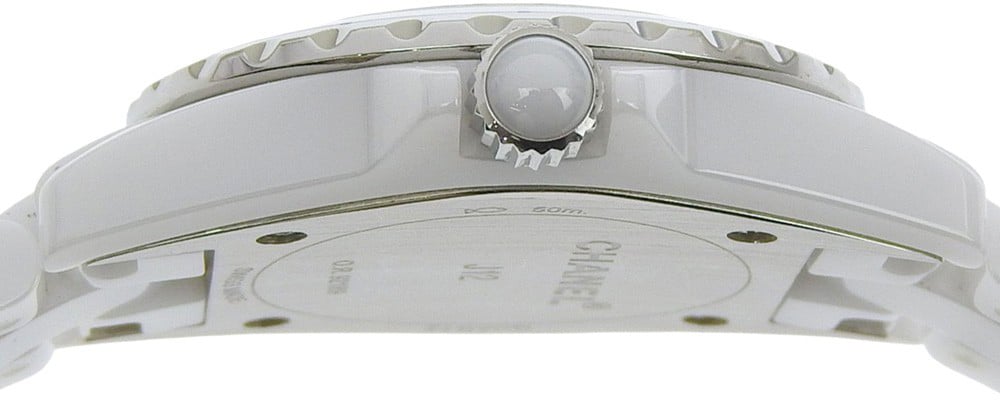 Chanel J12 Automatic Watch Ceramic and Stainless Steel with Diamond Markers and Mother of Pearl 29 Divers