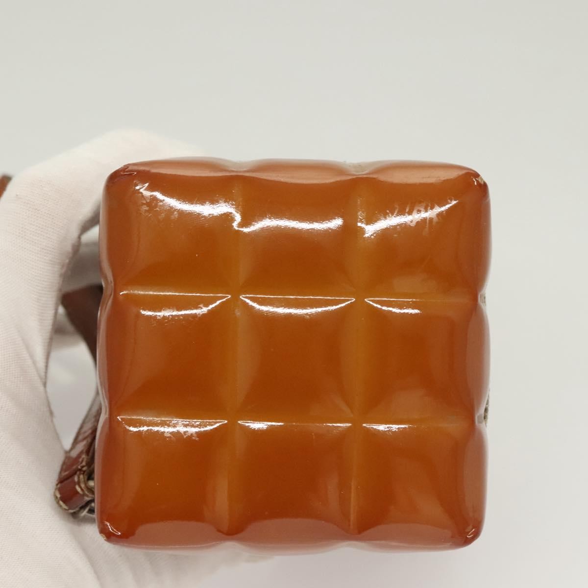 Chanel Chanel Rubiks Cube Wristlet Quilted Patent Bruin