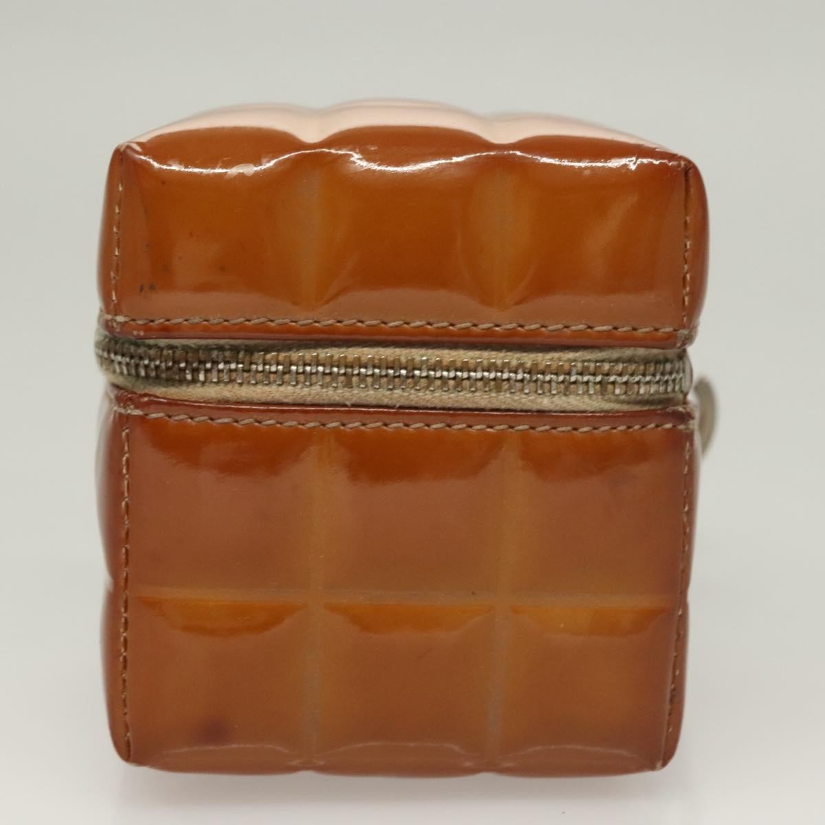 Chanel Chanel Rubiks Cube Wristlet Quilted Patent Bruin