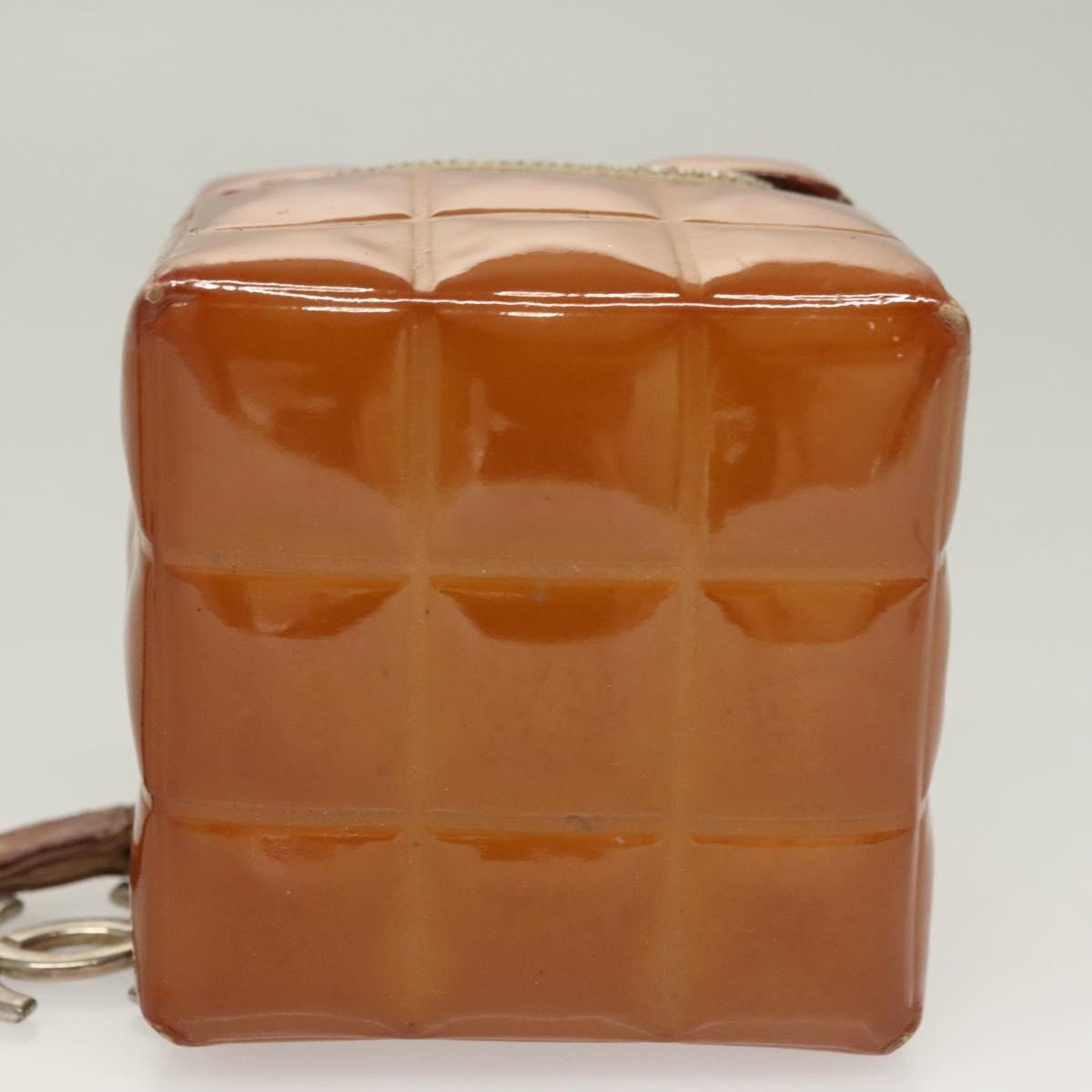 Chanel Chanel Rubiks Cube Wristlet Quilted Patent Bruin