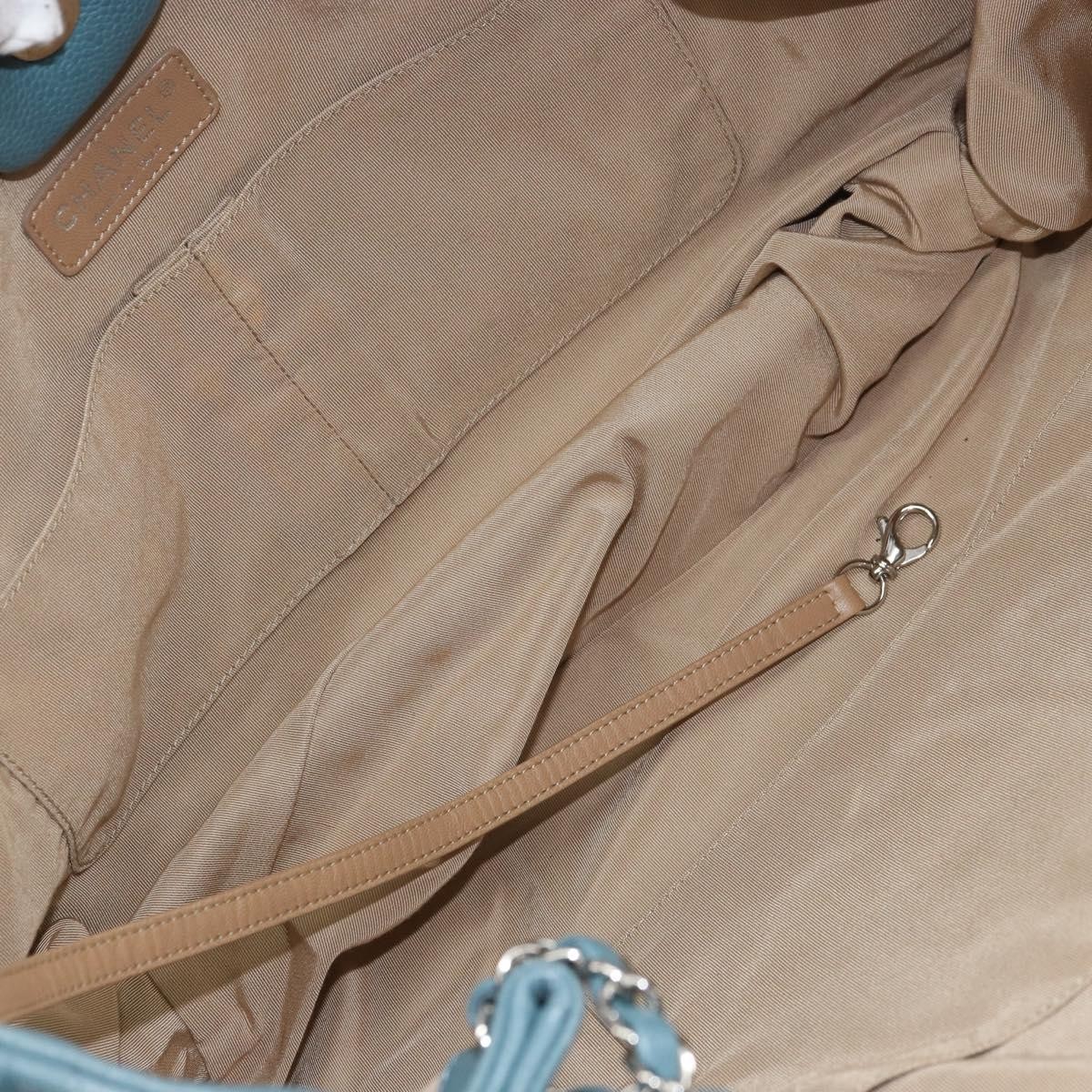 Chanel Chanel Timeless CC Expandable Tote Quilted Caviar Large Blauw