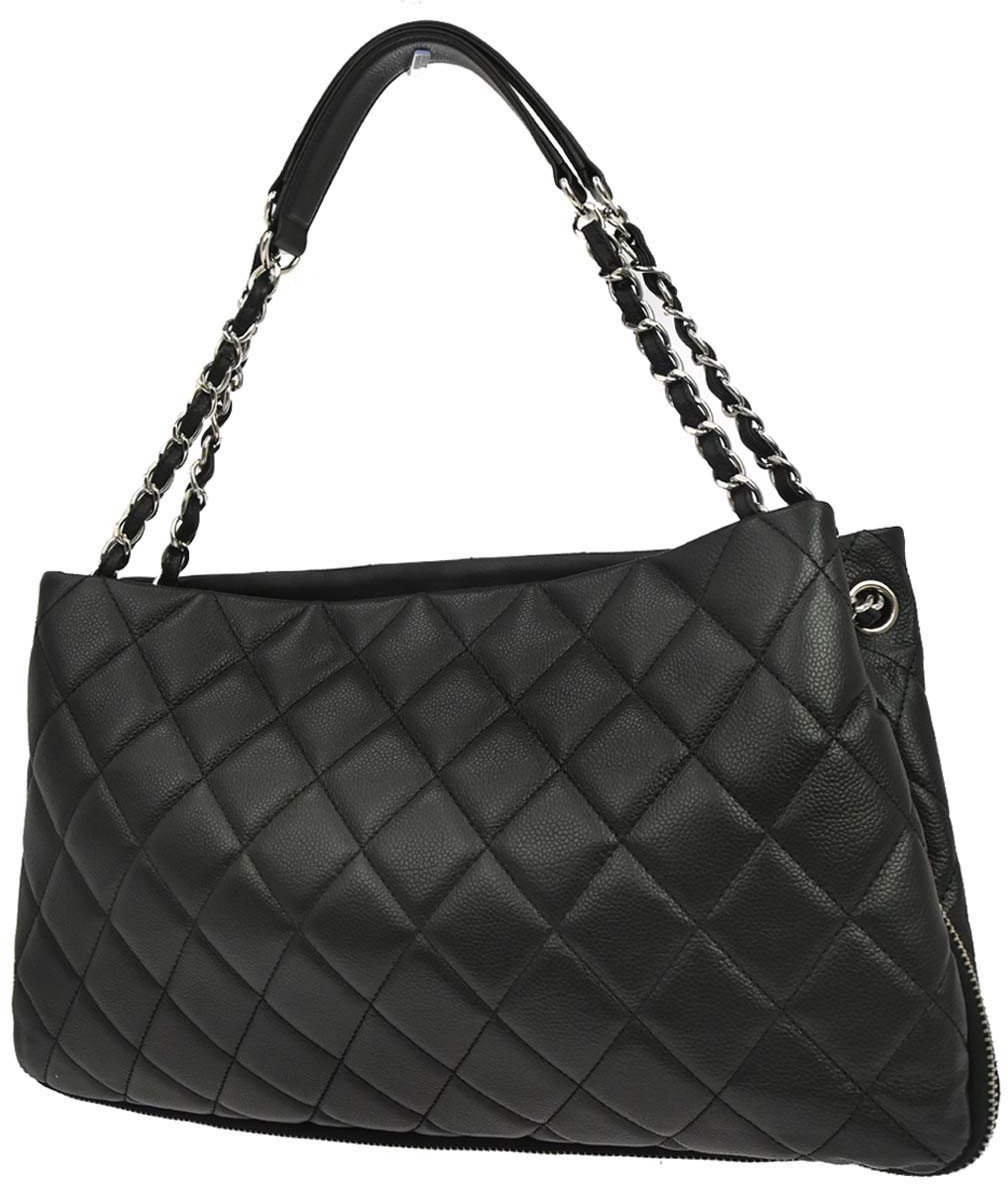 Chanel Timeless CC Expandable Tote Quilted Caviar Large Zwart