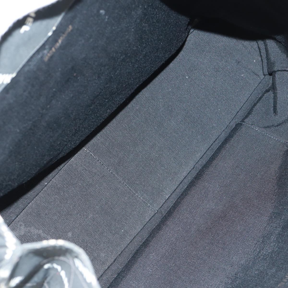 Chanel Chanel Logo Shopping Tote Quilted Printed Canvas Large Zwart