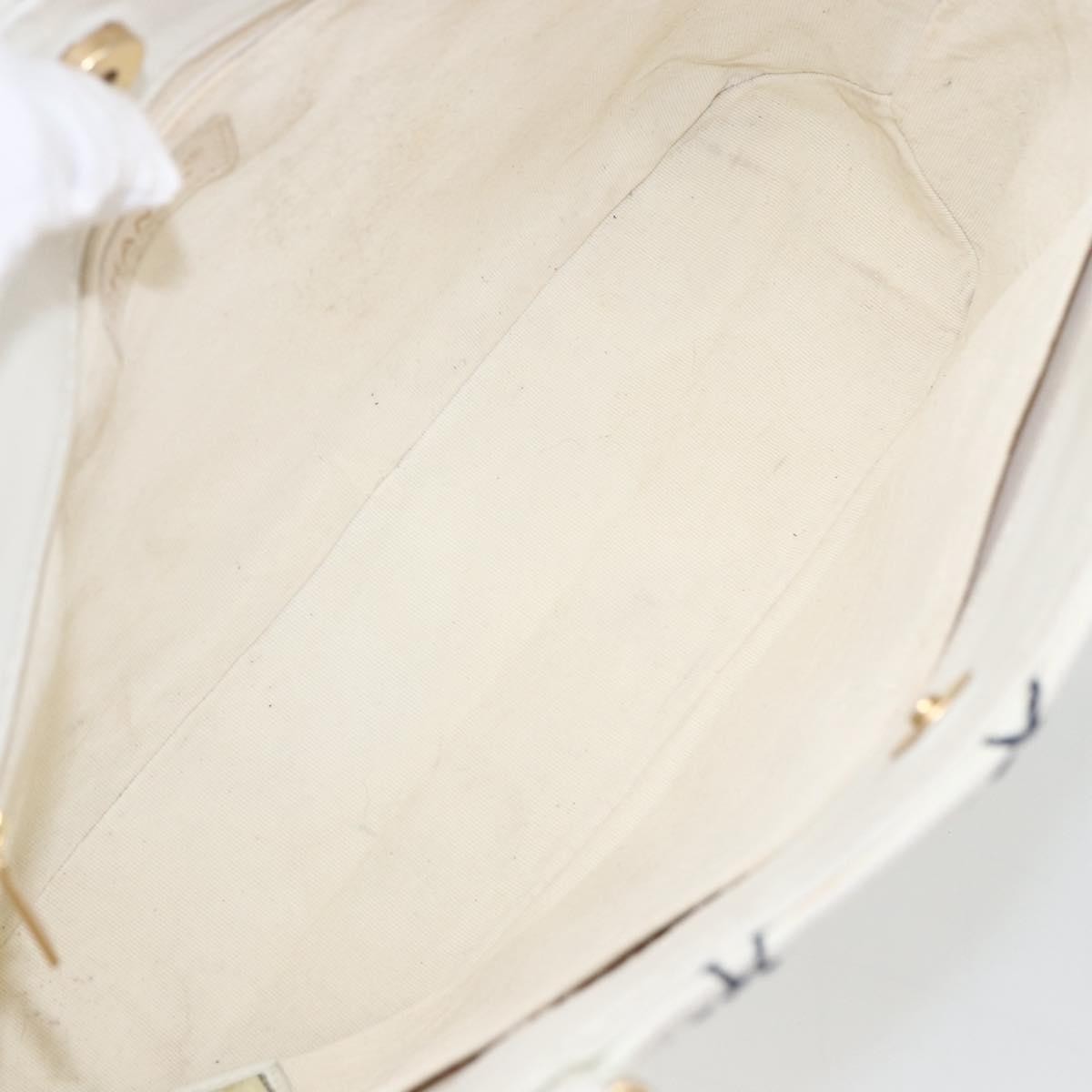 Chanel Chanel Surpique Chain Tote Quilted Leather Medium Wit