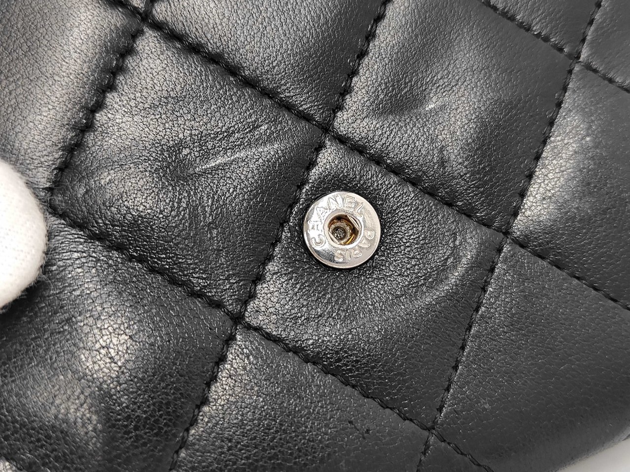 Chanel Trifold Flap Lambskin Zwart