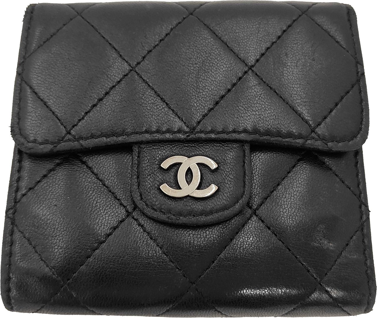 Chanel Trifold Flap Lambskin Zwart
