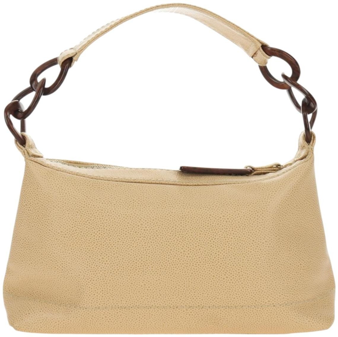 Chanel Vintage CC Resin Chain Caviar Medium Beige
