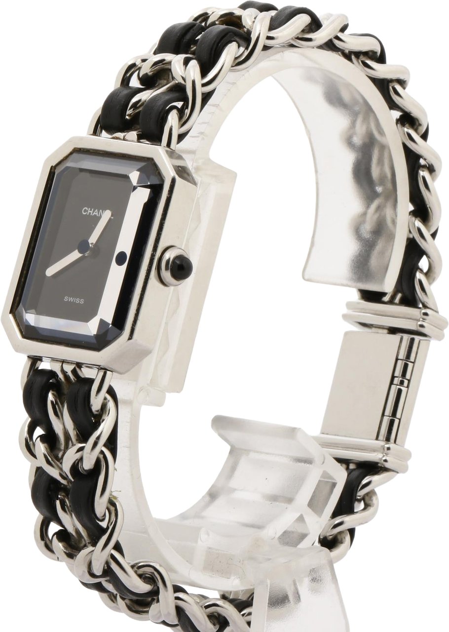 Chanel Chanel Premiere Mini Quartz Watch Stainless Steel and Ceramic with Diamond Bezel 18 Divers