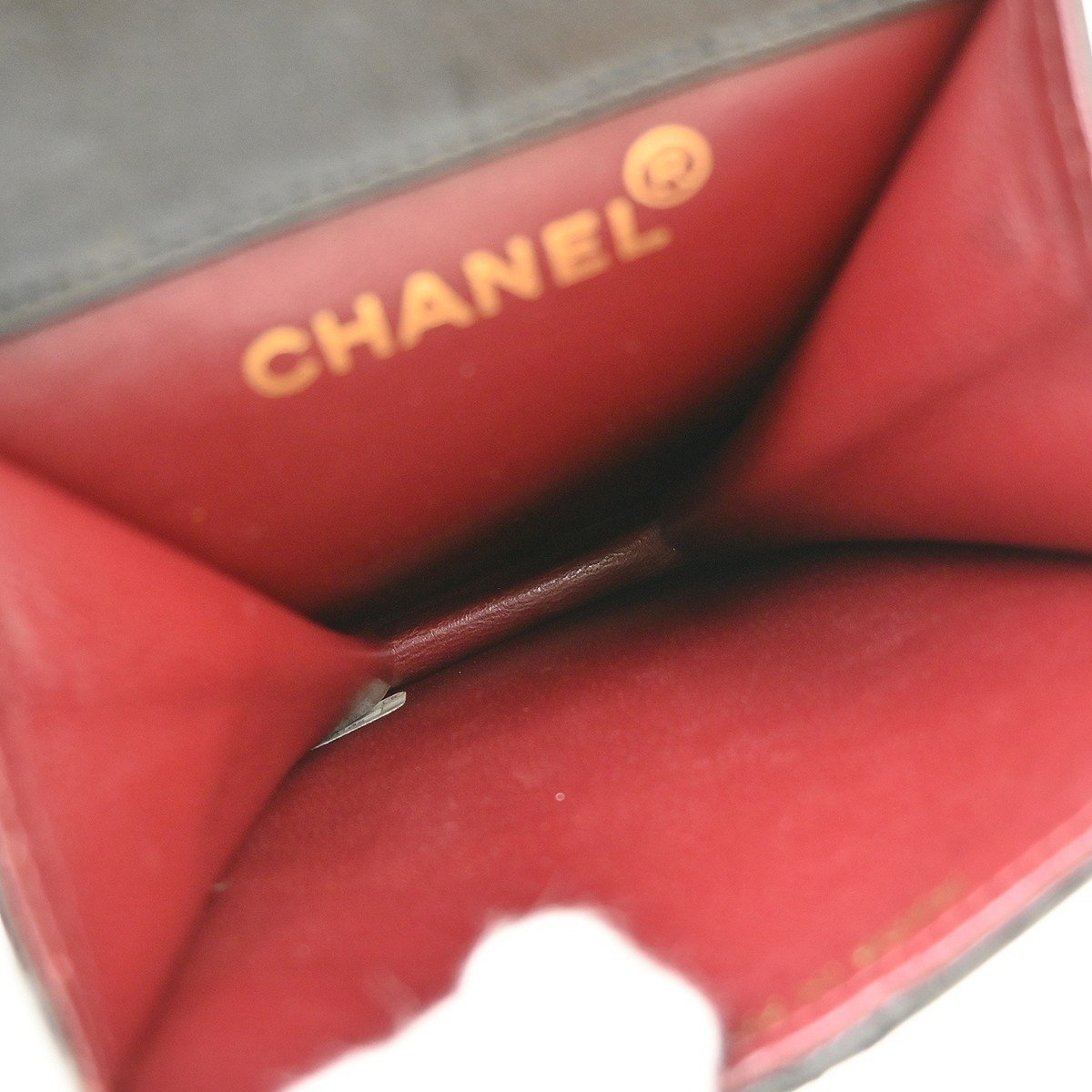 Chanel Vintage Button Waist Bag Quilted Lambskin Zwart