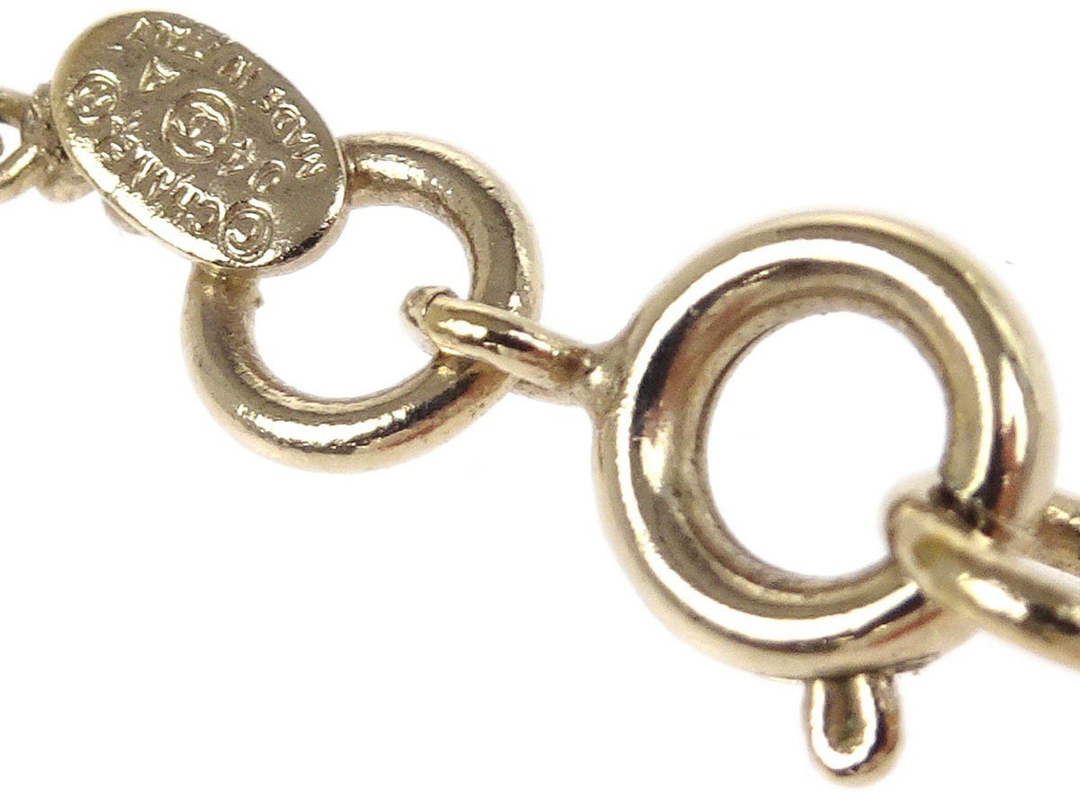 Chanel Chanel CC Pendant Necklace Multicolor Crystal Embellished Metal Goud