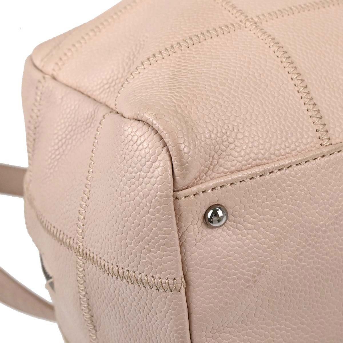 Chanel Square Stitch Bowler Quilted Calfskin Medium Roze
