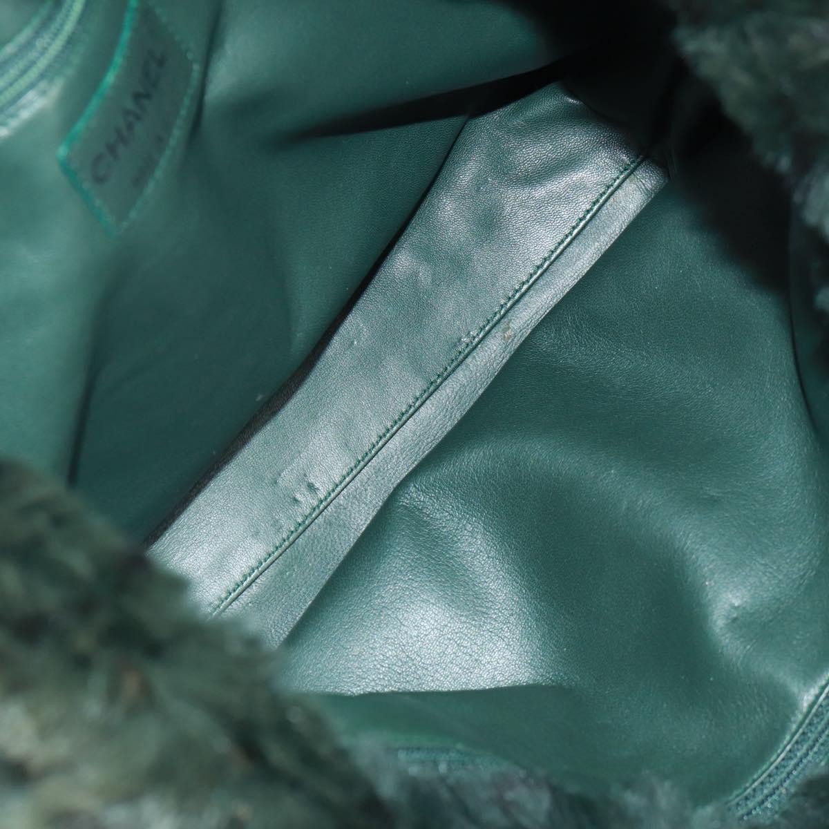 Chanel Chanel Chain Tote Lapin Fur Large Groen