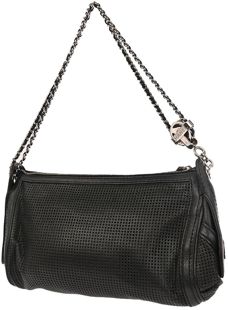 Chanel Chanel Pulley Camera Bag Perforated Caviar Small Zwart