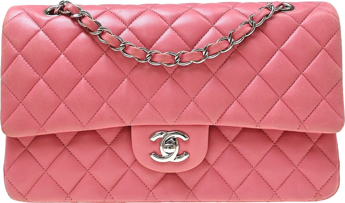 Chanel Timeless - Classic Double Flap Quilted Lambskin Medium Roze