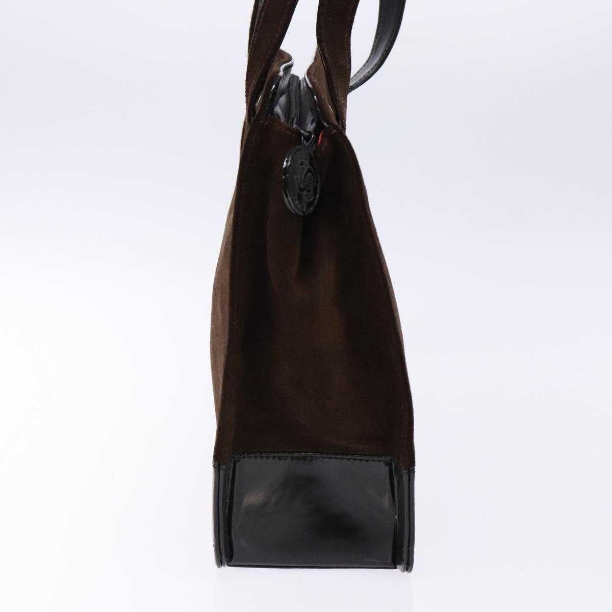 Chanel Chanel Vintage Logo Tote Suede Medium Bruin