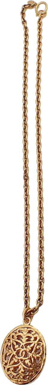 Chanel Chanel CC Pendant Chain Necklace Metal Goud