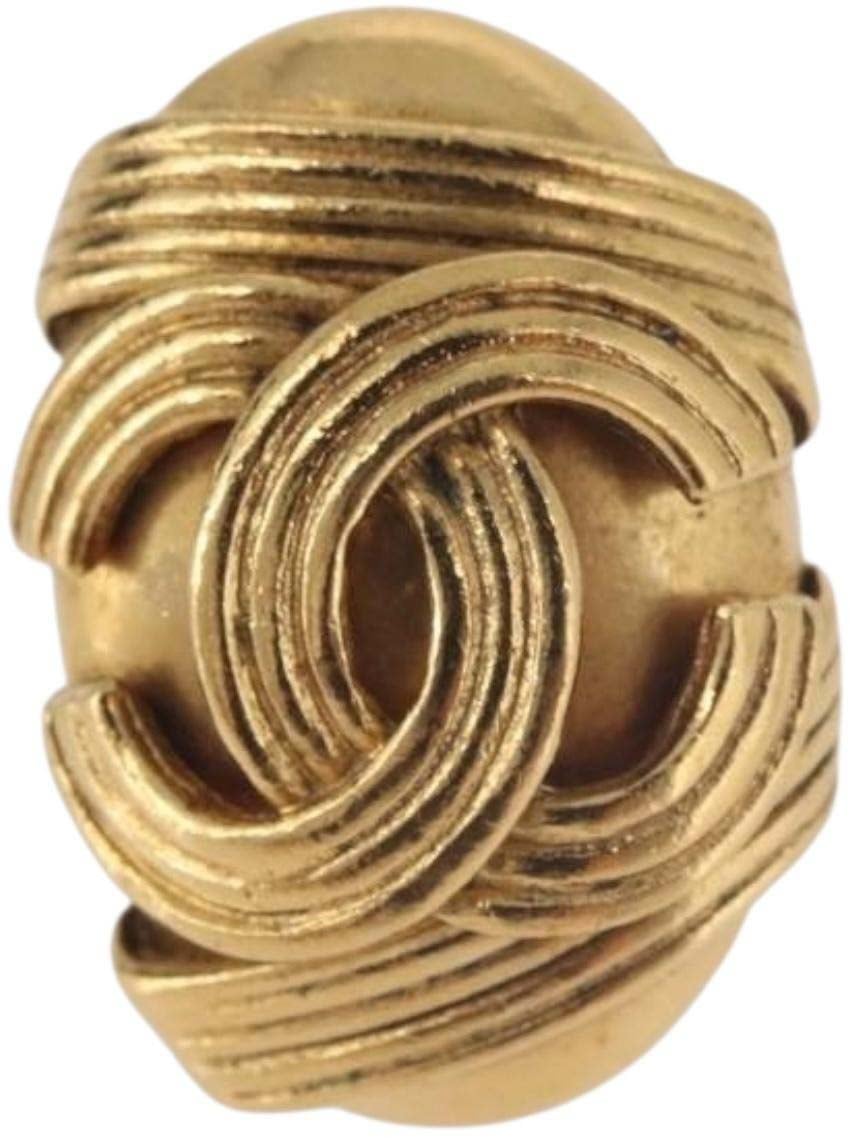 Chanel CC Clip On Metal Goud