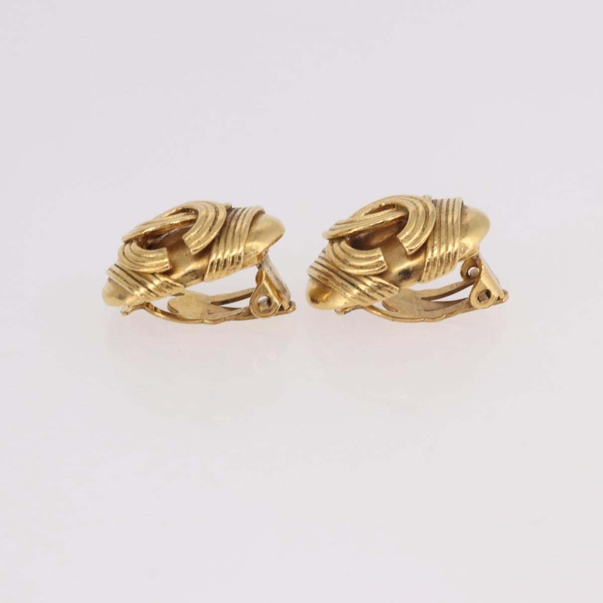 Chanel CC Clip On Metal Goud